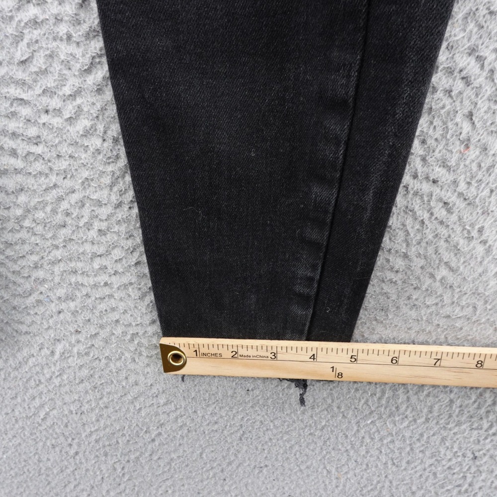 We The Free People Skinny Jeans‎ 27 Black Womens Button Fly Distressed Raw Hem - Picture 10 of 15